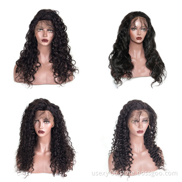 Virgin Brazilian Cuticle Aligned Hair 150 Density Virgin Raw Hair Full Lace Human Hair Wig